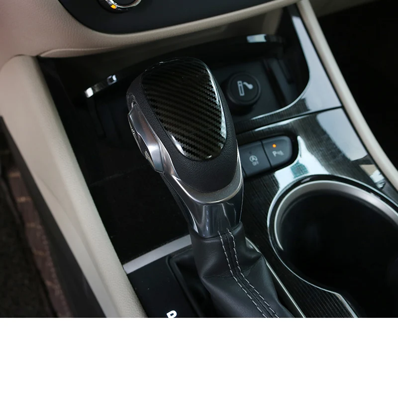 Lsrtw2017 Abs нержавеющая сталь автомобиля рычаг передач головки планки для Opel Astra K - Название цвета: carbon fiber logo