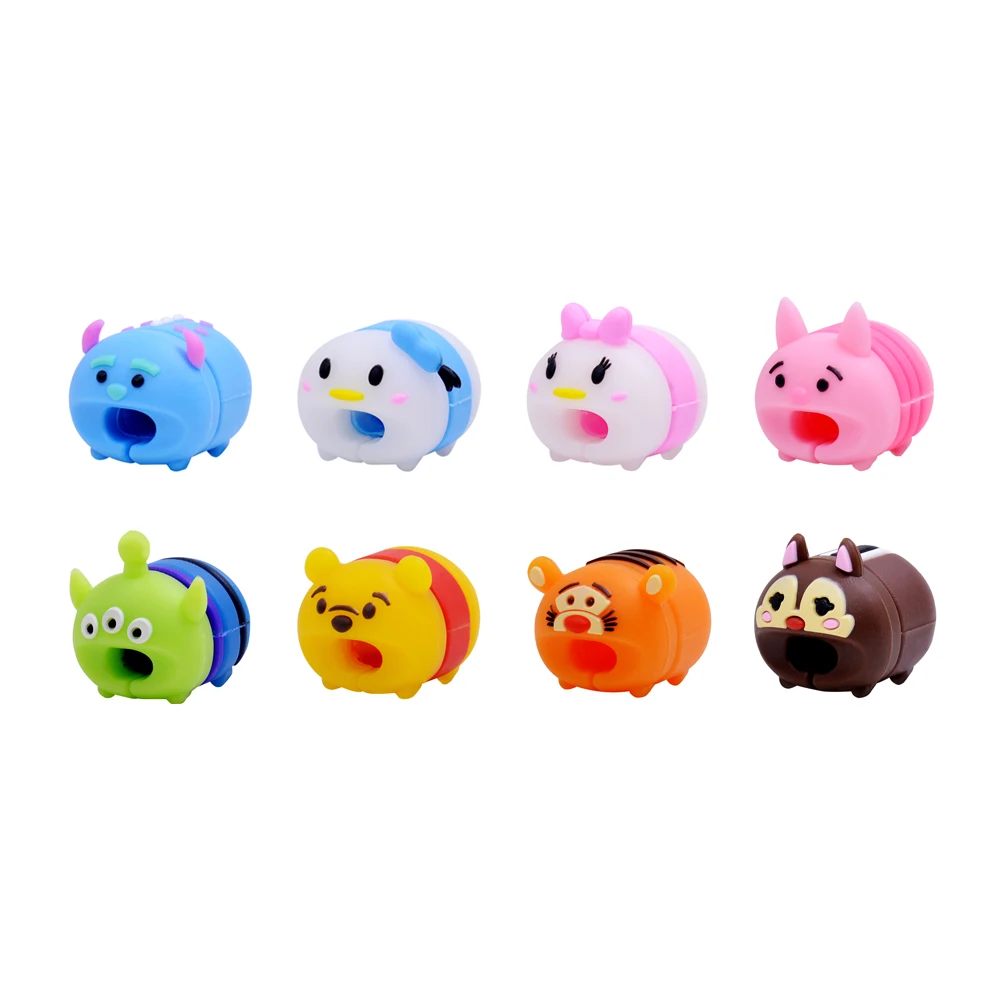 CHIPAL Tsum милый мультфильм укус животных кабель протектор для iPhone USB кабель для передачи данных кусачки провода моталка Органайзер кукла модель