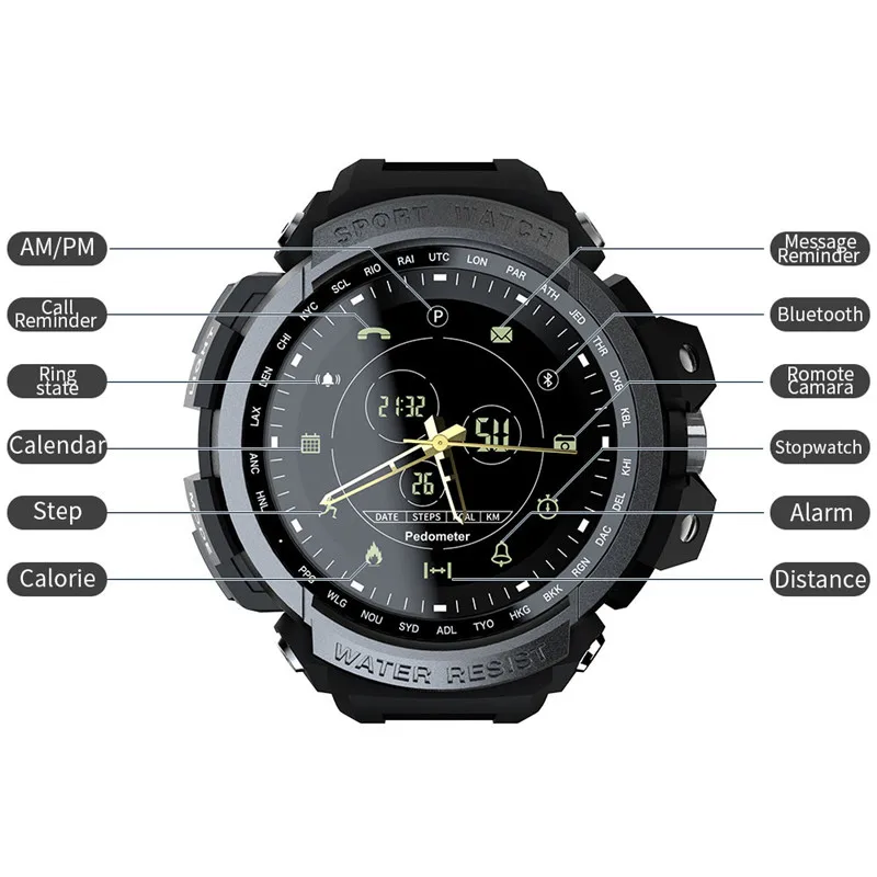  Teamyo Smart Watches Sports 50m Waterproof Bluetooth Call Reminder men Digital Men Clock Smart Watc - 32965845575