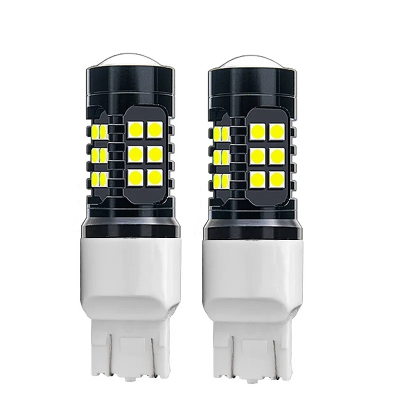

2PCS T20 W21/5W 7443 Super Bright 1200LM 3030 LED Auto Brake Lamp Car Daytime Running Light Turn Signal Bulb White Red Yellow