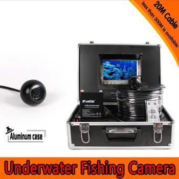 

Dome Shape Underwater Fishing Camera Kit with 20Meters Depth Cable & 7Inch TFT LCD Monitor with OSD Menu & Hard Plastics Case