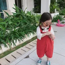 Комбинезон в Корейском стиле для девочек летние хлопковые модные детские шорты для детей от 1 до 7 лет HY453