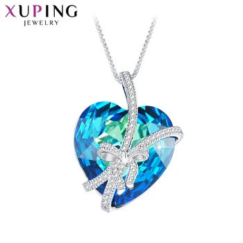 

Xuping Heart Style Ocean Pendant Necklaces Romantic Crystals from Swarovski Charming for Women Valentine's Day Gifts M64-40128