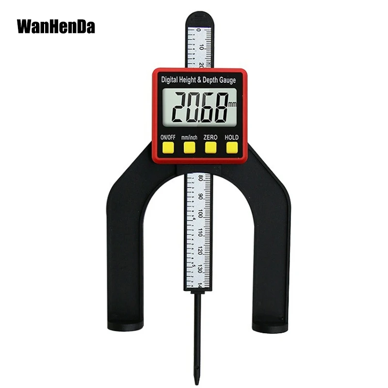 

Digital Depth caliper Gauge 80mm Magnetic Feet Self-standing Height Calipers Woodworking Router Tables Saw Measuring Tools