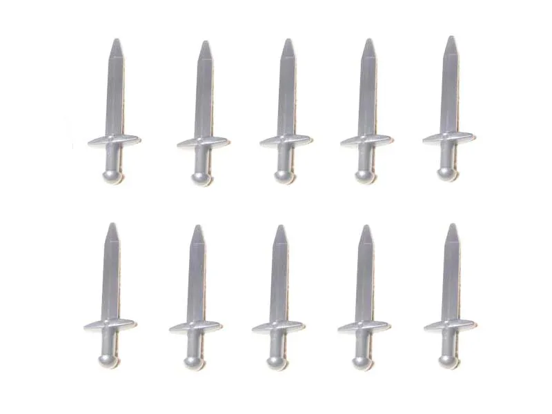 

Elements Brick Parts 98370 Weapon Sword, Greatsword Pointed with Thin Cross Classic Piece Building Block Toy Accessory Bricklink