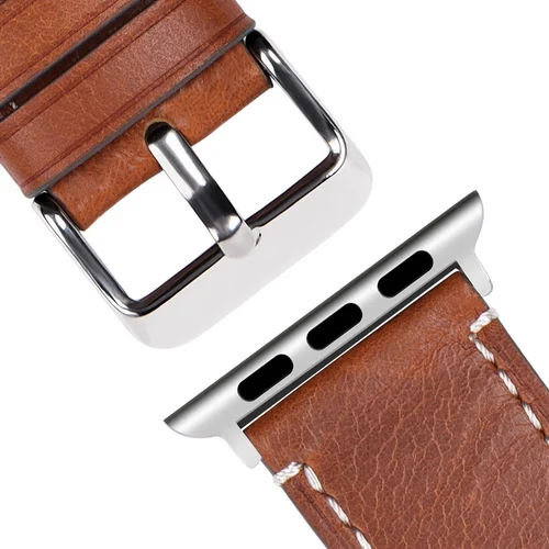 6 цветов Apple Watch Band 44 мм 40 мм 42 мм 38 мм, кожаный ремешок для часов аксессуары для часов Apple Watch Series 1/2/3/4/5 - Цвет ремешка: Dark Brown