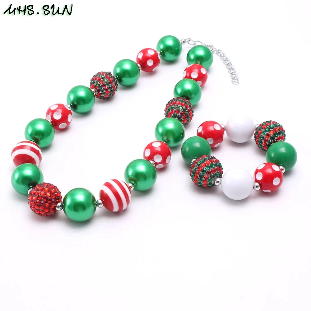 BN558-1 (2)$5.85-1$3.13-1. Fashion baby kids chunky beaded necklace bracelet handmade bubblegum chain necklace jewelry for girls birthday gift 1PCJPG