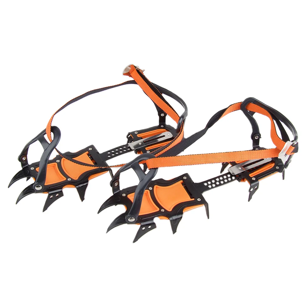 Wholesale 12 Teeth Ice Crampons Winter Snow Boot Shoes Ice Gripper Anti Skid Ice Spikes Snow Traction Cleats Product
