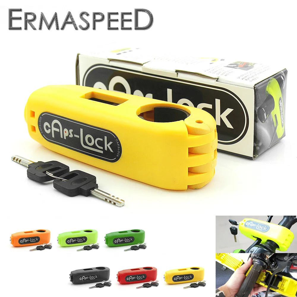 Motorcycle Handle Lock Scooter Motorbike Handlebar Hand Grips Safety