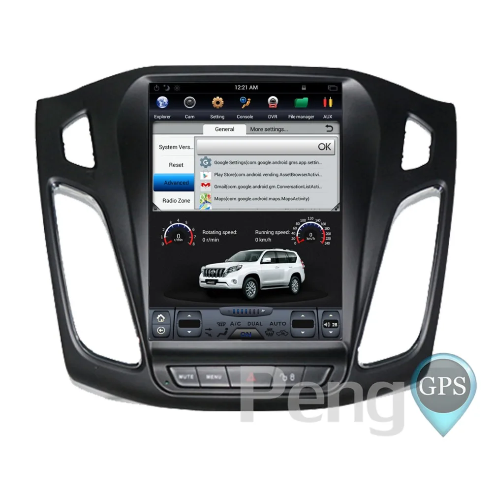 Головное устройство для автомобиля с GPS навигацией Ford Focus 2012 2017 DVD плеер в стиле Tesla