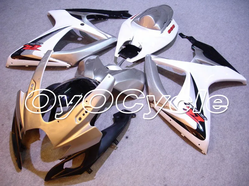 

For 06-07 Suzuki GSXR600 GSXR750 K6 K7 GSXR 600 750 Injection Motorcycle ABS Fairing Bodywork Kit 2006 2007 White Grey