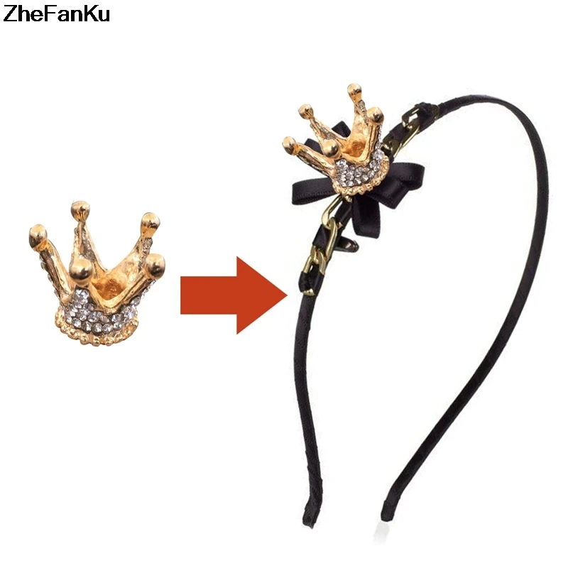 

5Pcs 2cm DIY Retro Satin Exquisite Small Crown Connectors For Jewelry Making Jewelry Supplies Jewelry Accessories