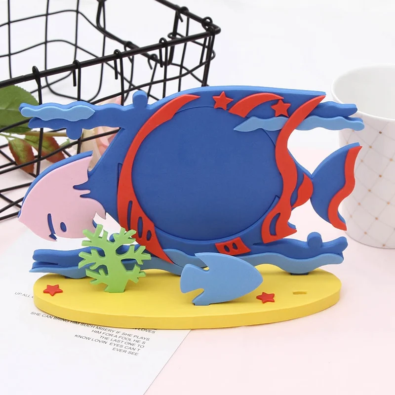 Дети DIY ЕВА фоторамка корабль пены Наборы Развивающие игрушки для детей Би Сова