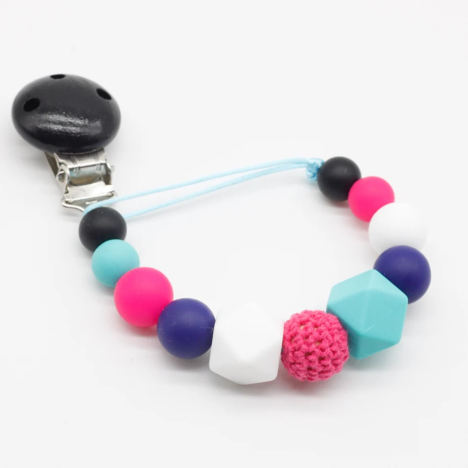 Baby Pacifier Clips Baby Chewable Silicone Beads Silicone Baby Pacifier