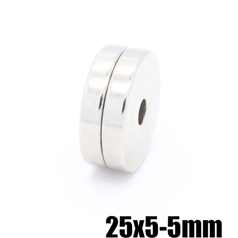 10 шт. 25x5-5mm N52 NdFeB кольцо, Магнит Dia. 25x5 мм толщиной M6 прямое отверстие неодимовый редкоземельный постоянный магнит 25*5-5 мм