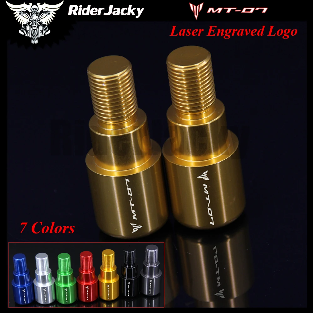 Наконечники Руля Мотоцикла RiderJacky CNC захваты ползунок для Yamaha MT 07 MT07 2014 UP 2015 2016 2017