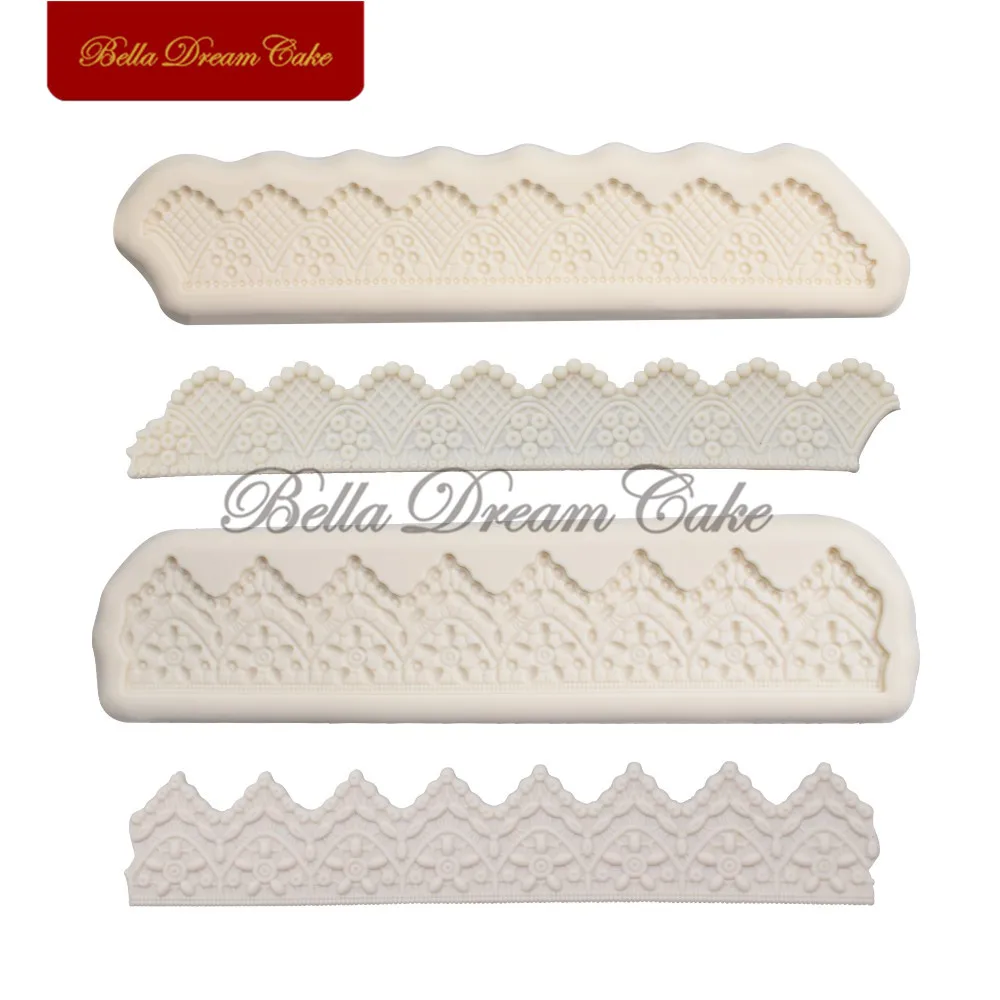 1PC Lace Silicone Mold Cake Border Decoration Moulds Fondant Chocolate