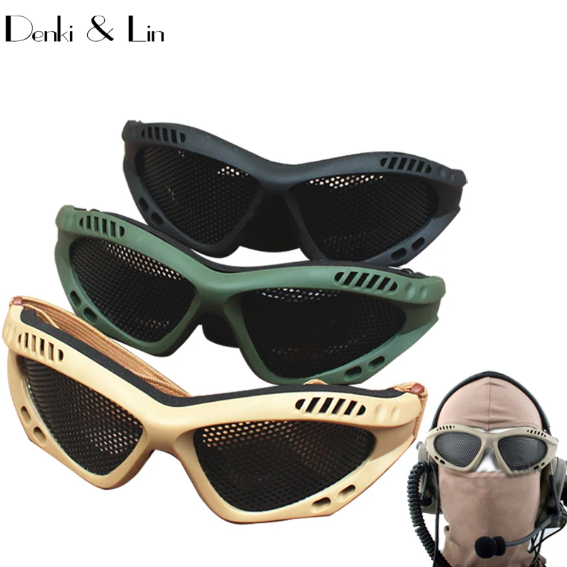 Denki & Lin Adjustable Steel Net Glasses Goggles Eye Protection Safety