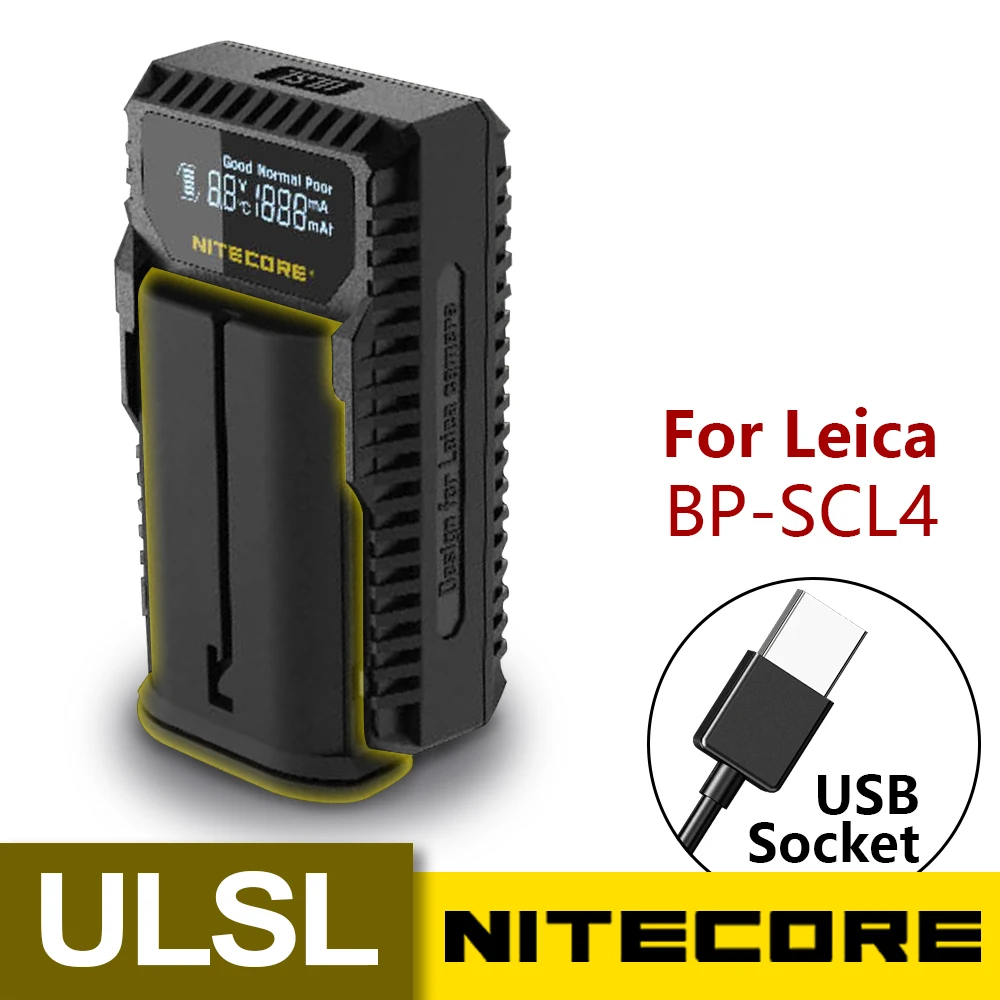 Nitecore ULSL USB зарядное устройство для Leica BP-SCL4 батареи Leica SL Typ 601 серии камеры