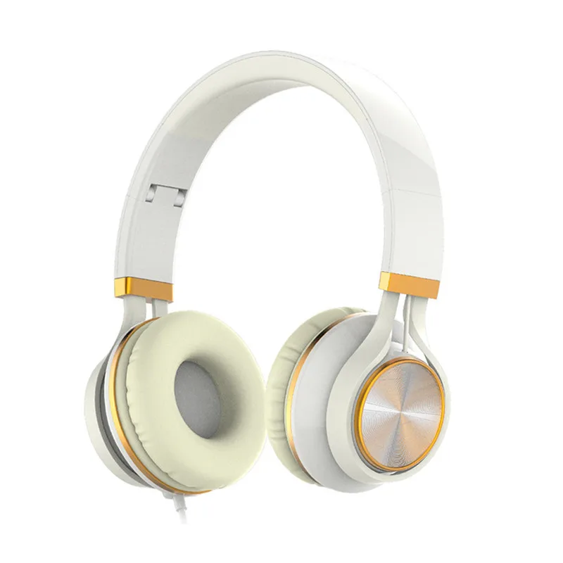 Foldable Phone Headset Computer 3 5mm Jack Wired Headphone Music Stereo Helmet Kid Girl Earphones With Mic For iPhone Huawei