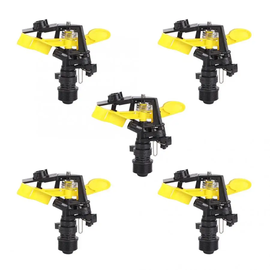 

5PCS Garden Rocker Arm Nozzle Rotating Rocker Nozzle Lawn Sprinkler Male Thread G3/4'' with Teeth