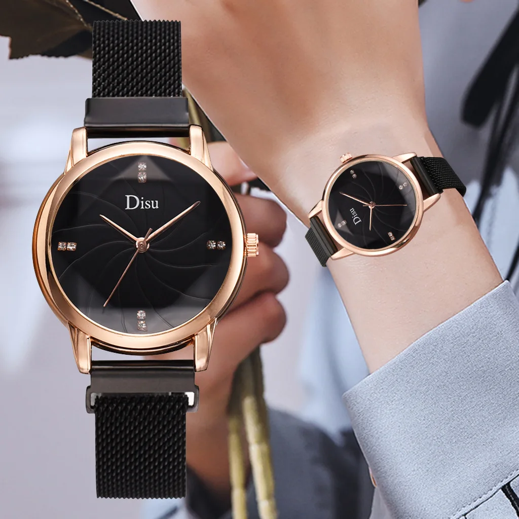 

Luxury Rose Gold Watch Women Bracelet Stainless Steel Wristwatch Fashion Dress Casual Watches for Women Creative Quartz Clock