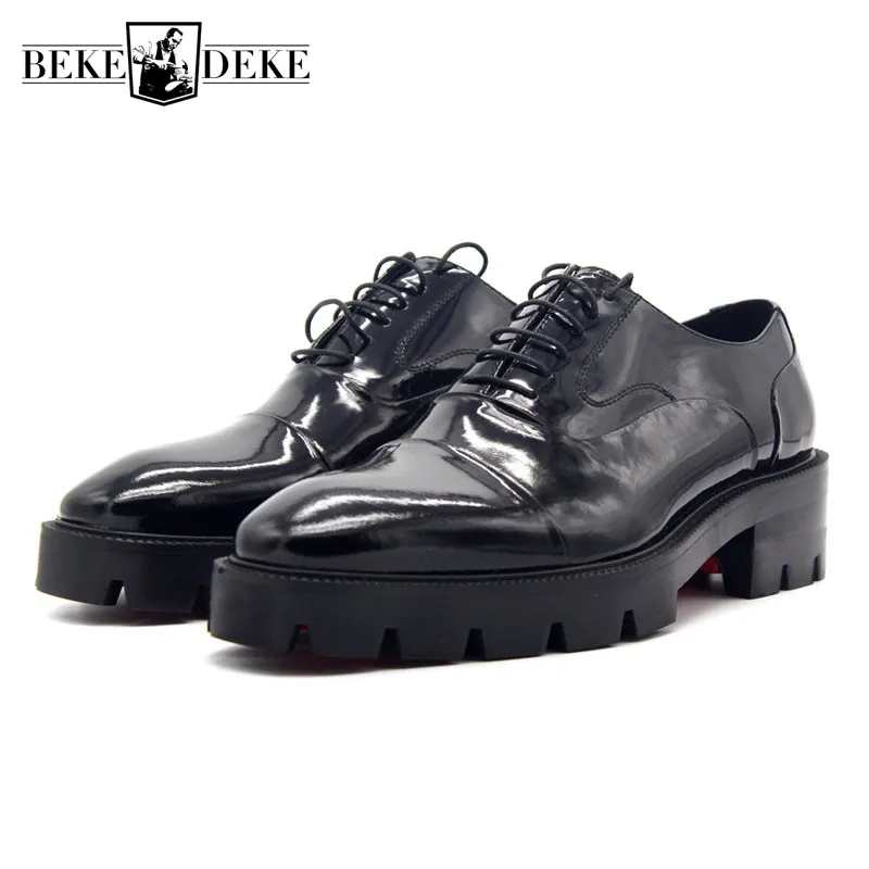 Новые мужские туфли-оксфорды, элегантные однотонные черные мужские официальные туфли из натуральной кожи, высокое качество, офисные модельные туфли для мужчин размера плюс 47