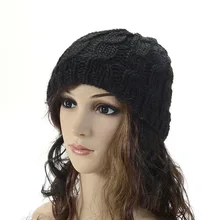 Модная однотонная хип-хоп утепленная шапка популярные зимние вязаные женские шапочки Новая брендовая Высококачественная шляпа