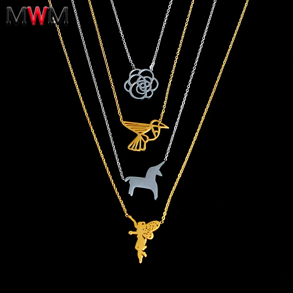 MWM ожерелье из нержавеющей стали cockhorse & Подвеска для женщин ювелирные изделия