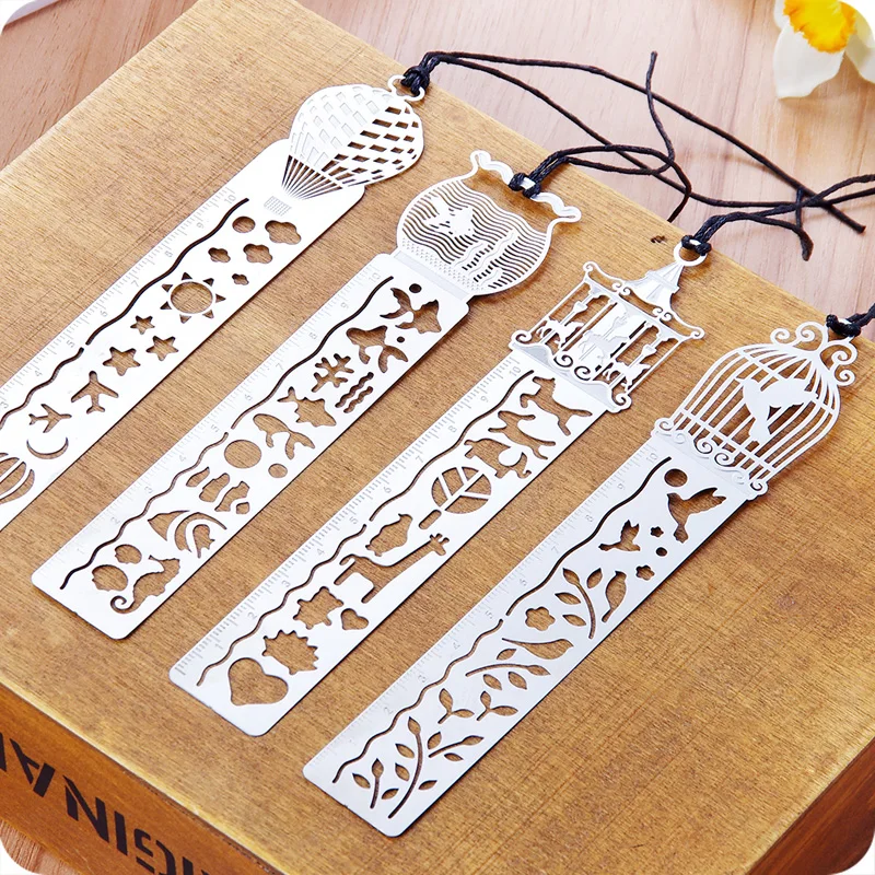 

2016 New Cartoon Reading Hollow Metal Bookmark Gift Book Mark for Kids Bookmarks Silver Mark for Student,Reader Book Decoration