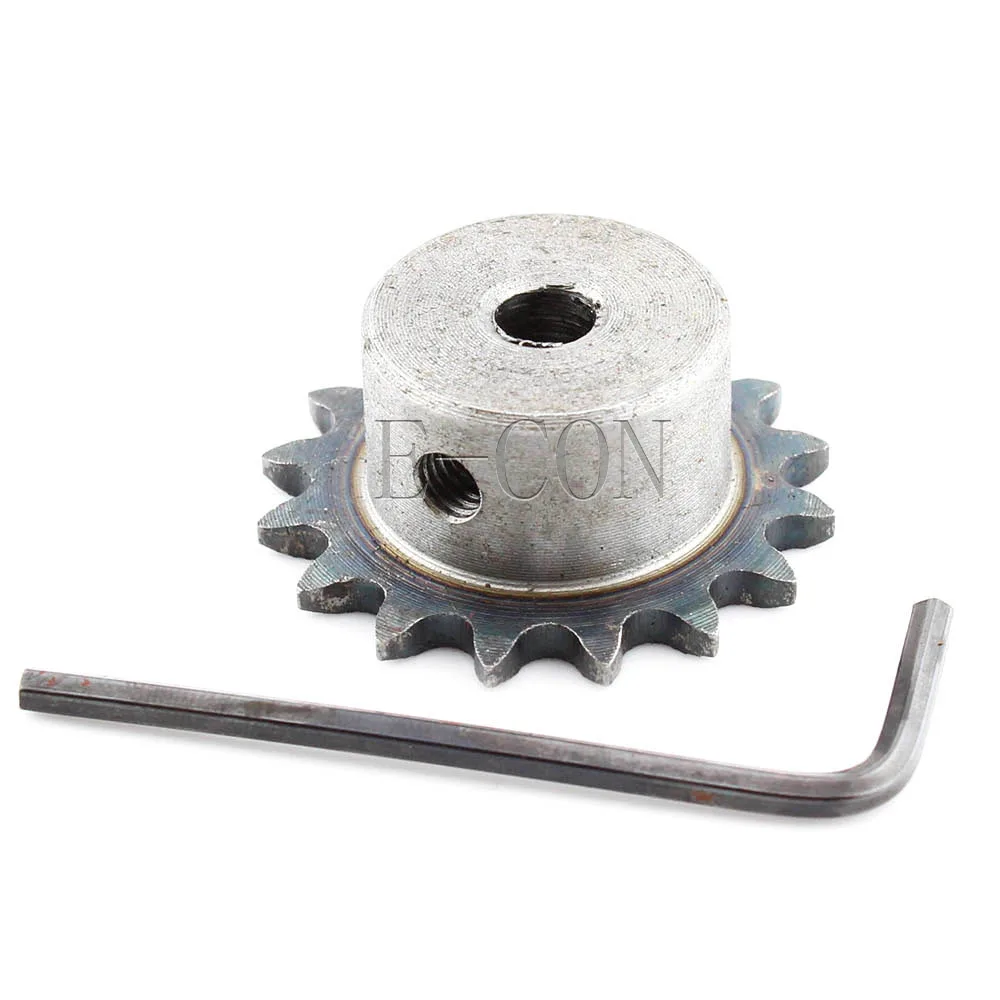 

1pcs 10mm Bore 16 Teeth 16T Metal Pilot Motor Gear Roller Chain Drive Sprocket