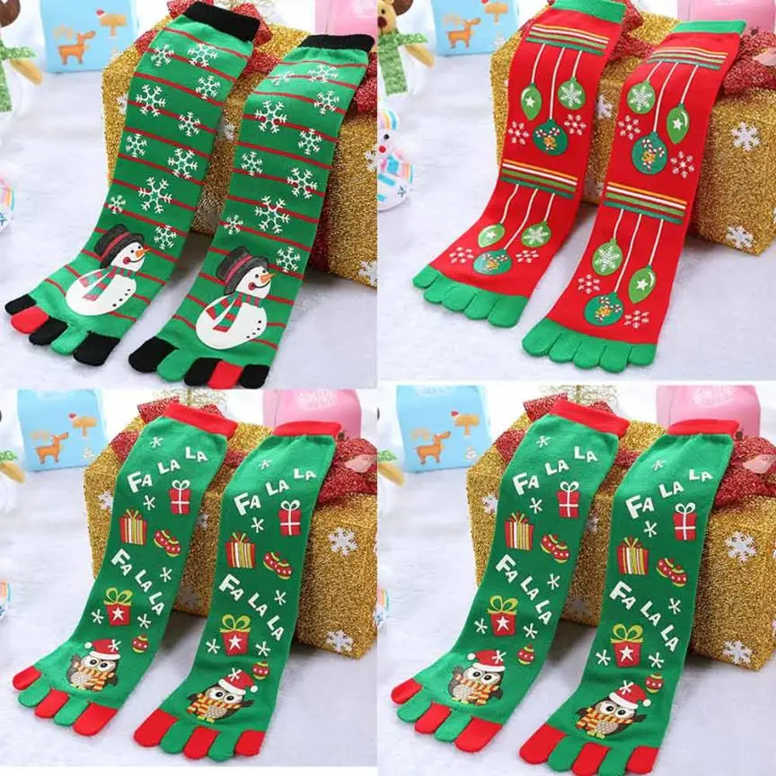 Лидер продаж, носки с пальцами, рождественские женские и мужские носки, Новое поступление, карнавальные повседневные носки, милые, унисекс, длинные носки, дышащие носки