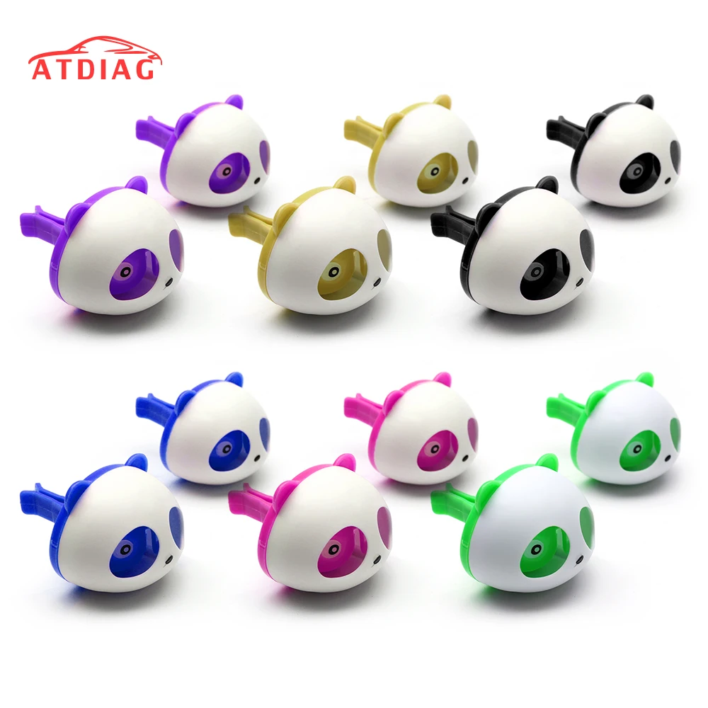 

Best quality Car Styling Air Freshener 1 Set Car Air Conditioning Vent Perfume Panda Eyes Will Jump 6 Colors Parfume