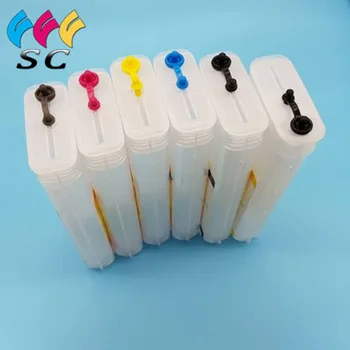 

280ML Empty Refillable Ink Cartridge With Reset Chip For HP DesignJet Z5400 Z2100 Z5200 6 Colors