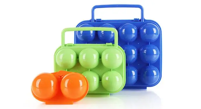 

Outdoor Tool High Quality 4 Eggs Portable Carry Plastic Storage Box Container Holder Case Folding Basket