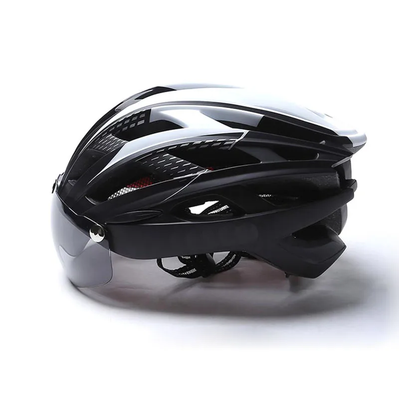 Сверхлегкий велосипедный шлем, линзы для горной дороги, велосипедные очки, MTB шлемы, защитная Кепка для мужчин и женщин - Цвет: Set A type