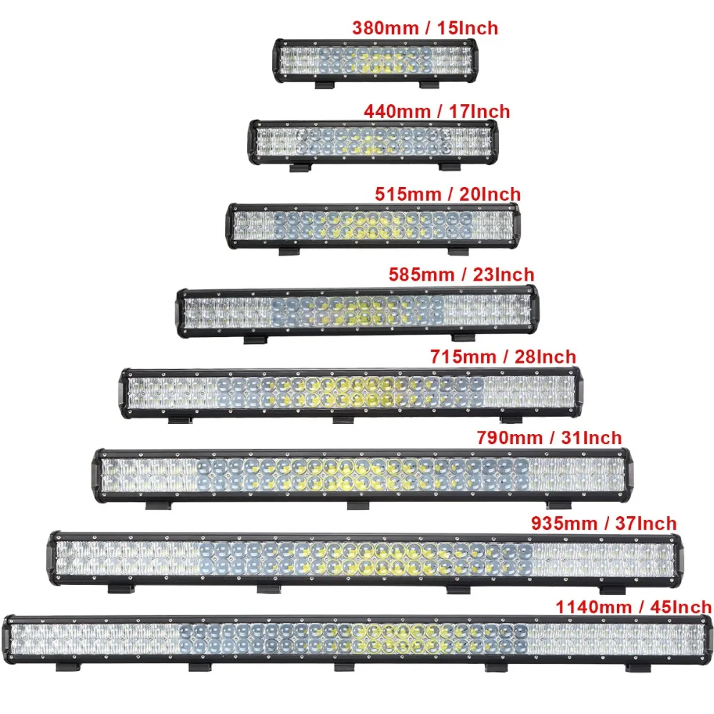 Внедорожника 12В до 45 дюймов светодиодный рабочий светильник баров комбо автомобиль внедорожник ATV Грузовой автомобиль Прицеп грузовик пикап ATV 12V 24V удлиненная индикаторная лампа светильник Инж