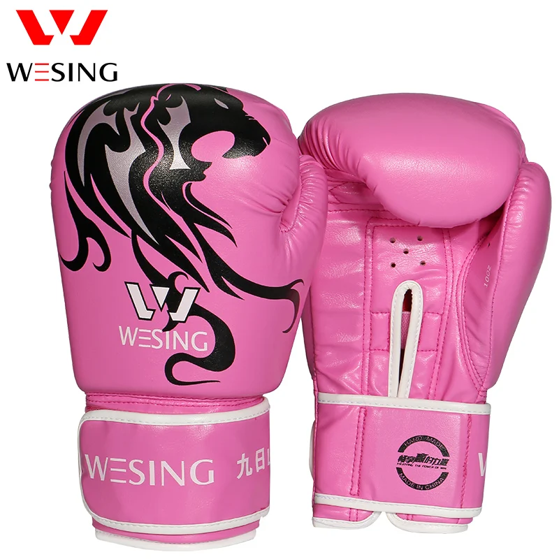 

Wesing Style Boxing Training Gloves Sanda Gloves Punching Mitts Color White Yellow Pink 8 10 12 14 oz Boxeo Gloves