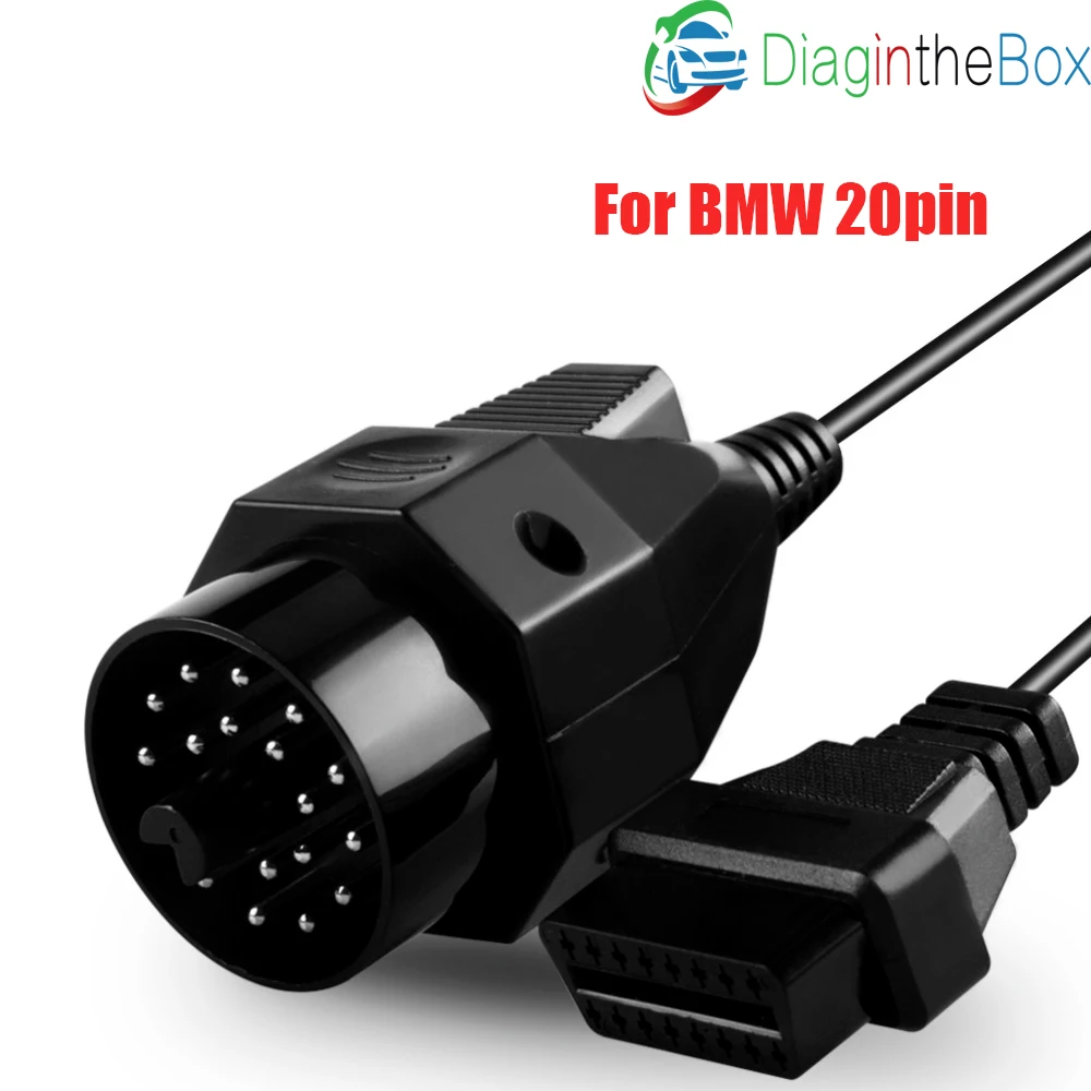 5pcs OBD OBD II Adapter for BMW 20 pin to OBD 2 16 PIN Female Connector ...