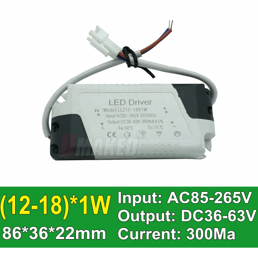 AC85 265V светодиодный драйвер постоянного тока 1 3 Вт 4 7 8 12 18 24 36 источник питания