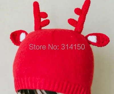 Tou-Baby, рождественский подарок, вязаные шапки с мускусным оленем, осенне-зимние теплые детские вязаные шапки с милыми животными, модели шапок