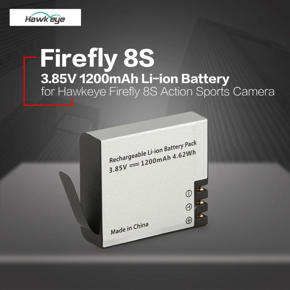 Соколиный глаз Firefly 8 s S009R 3,85 В 1200 мАч литий-ионная Батарея с 2 в 1 Батарея Зарядное устройство Спорт действий Камера комплект