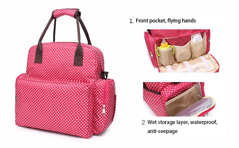 Baby Diaper Bag Large Capacity Mummy Nappy Bags New Fashion Multifunction Mon Travel Maternity Stroller Backpack Mochila BB6012 (19)