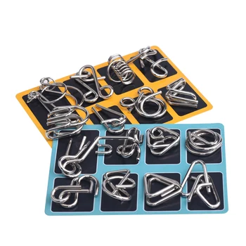 

Chanycore Baby Learning Educational Metal Toys Brain Teaser Puzzle Intellectual Buckle Mind Lock 8pcs/set Kids Gifts 4280