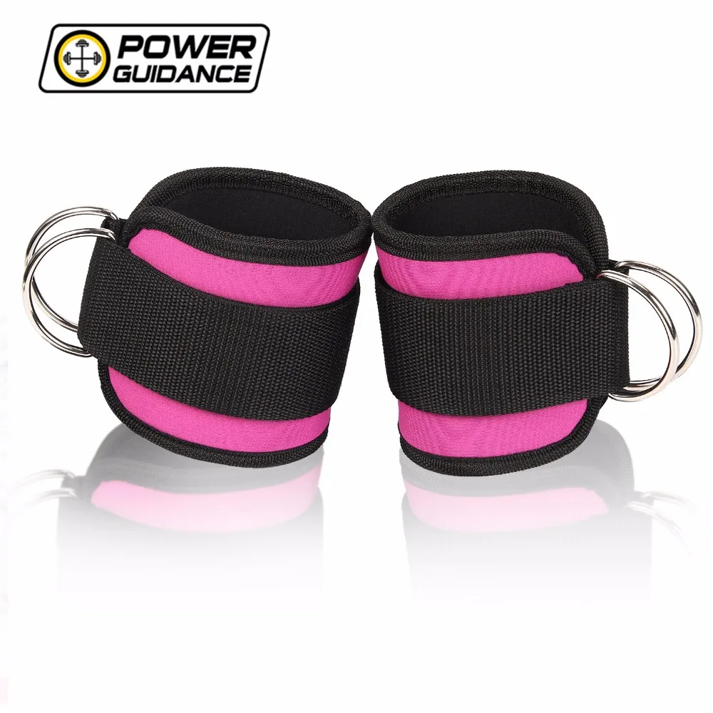 Ankle Cuffs D ring Strap Adjustable Ankle Protector Gym Leg Pulley with