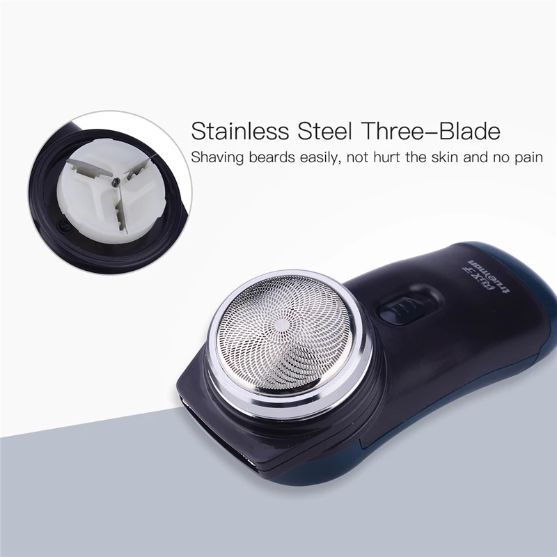 

Trueman Battery Operated Portable Shaver For Men Razor Beard Trimmer Clipper Shaving Machine Razor Face Care barbeador eletrico