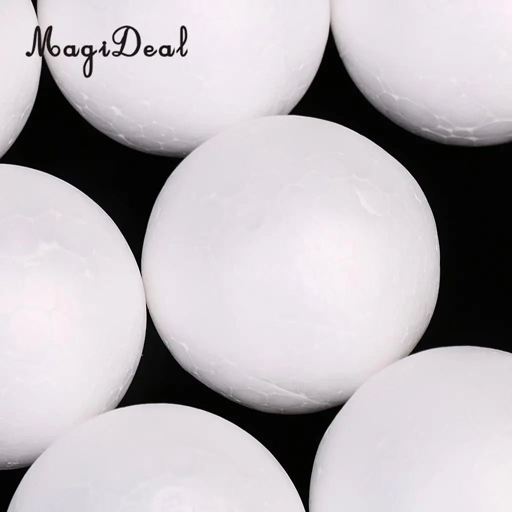  MagiDeal 10pcs Modelling Craft Polystyrene Foam Balls Christmas Decoration Hanging Pendant DIY Home Party Holiday 5cm White