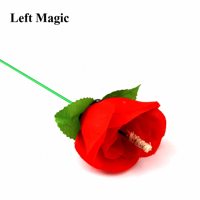 1PCS Torch To Flower-Torch To Rose-Fire Magic Trick Flame Appearing Flower Professional Magician Bar Illusion Stage Props G8156 2