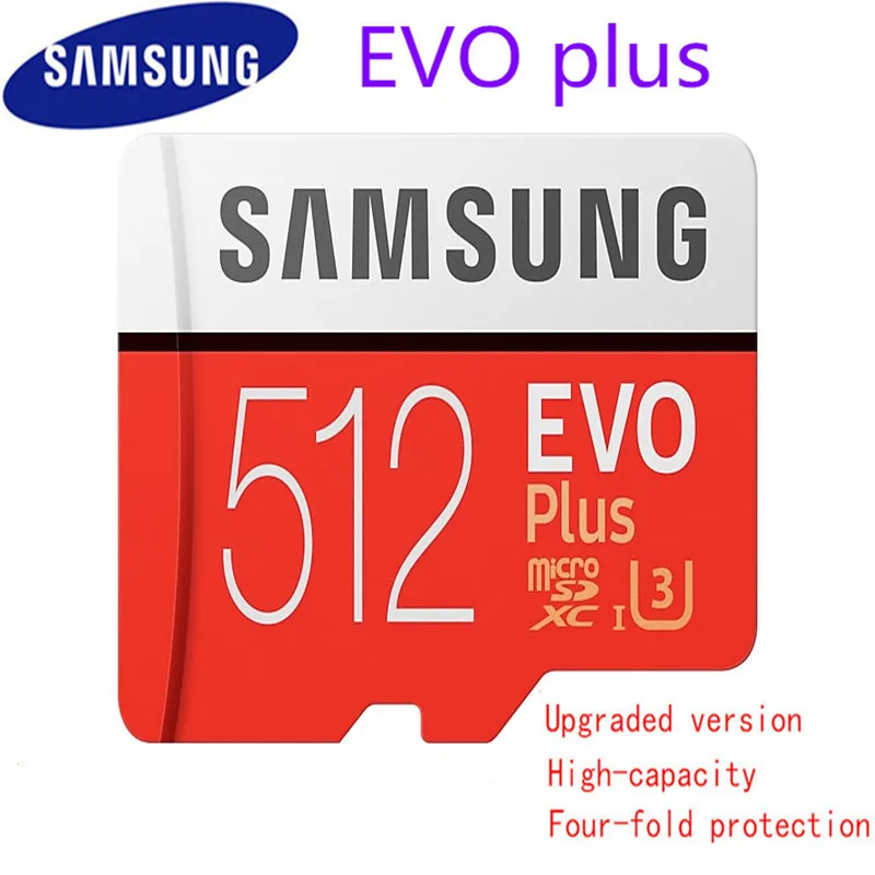 samsung Micro Sd слот для карт памяти 512 ГБ icrosd карты Sdhc/Sdxc Max 95 МБ/с. Evo C10 флеш-накопитель Tf карта