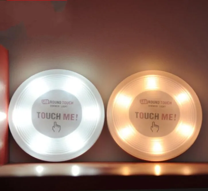 

Round 6LED Touch Sensor Lamp Smart Home Sensor Photo Cabinet Night Lamp
